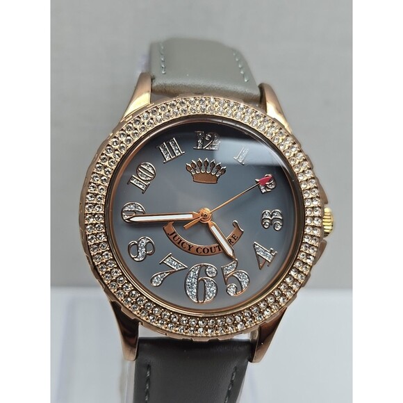 Juicy Couture Black Label Rose Gold Crystal Bezel Watch New Battery Womens Y2K main image 9